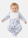 Baby Grow with Attached Bib - Teddy Collection - Navy Blue