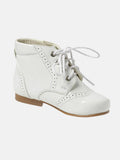 Baby Unisex Quinn Lace Up Boots - White