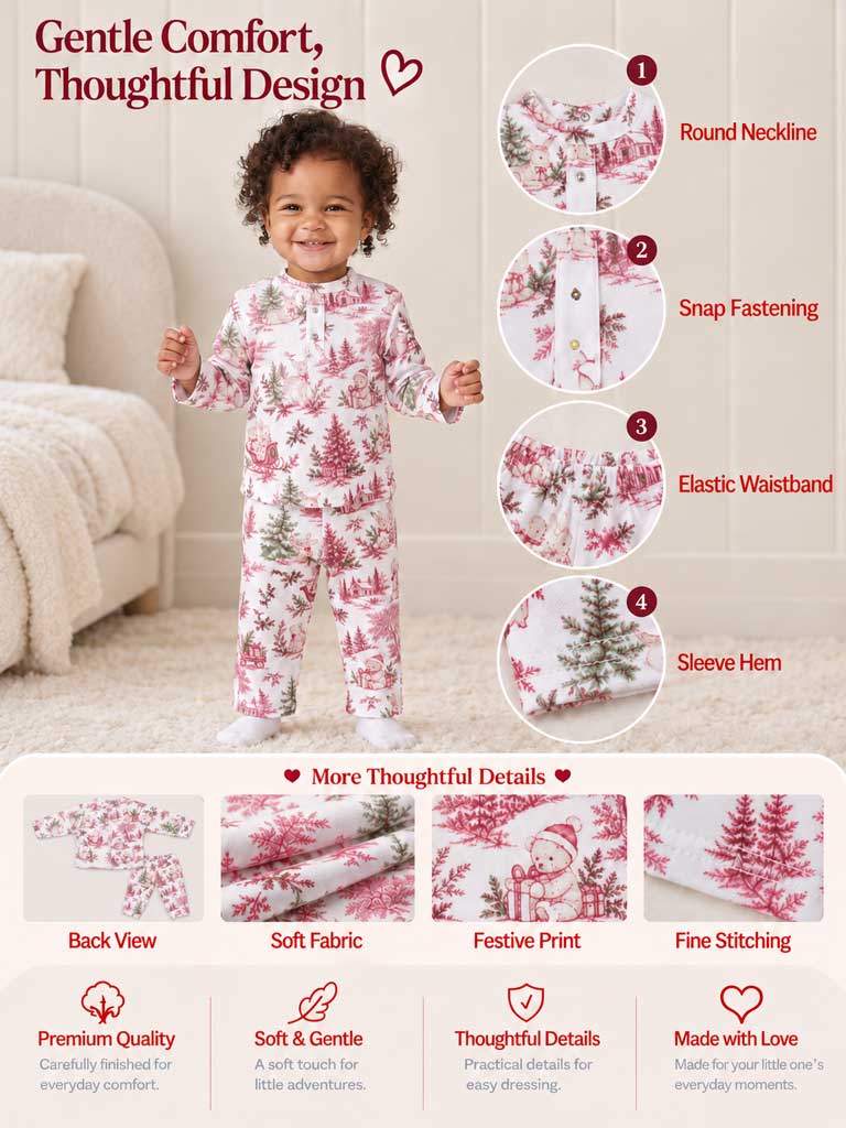 Toddler Boy 2-Piece Velour Pyjama Set - Christmas Print Collection - LIMITED EDITION