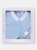 Baby Boy 3-Piece Waffle Knit Gift Box Set - Baby Blue