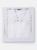 Baby Boy 3-Piece Knitted Shirt Collar Gift Box Set - Ivory