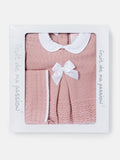Baby Girl 3-Piece Knitted Flare Top Gift Box Set - Rose Pink
