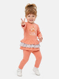 Baby Girl Top & Leggings Set - Carousel Collection - Orange