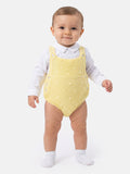 Baby Boy Alberto Collection 2-Piece Knitted Romper & Shirt Set - Lemon Yellow