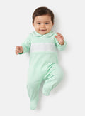 Cotton Baby Grow with Smocked Detail - Mint Green
