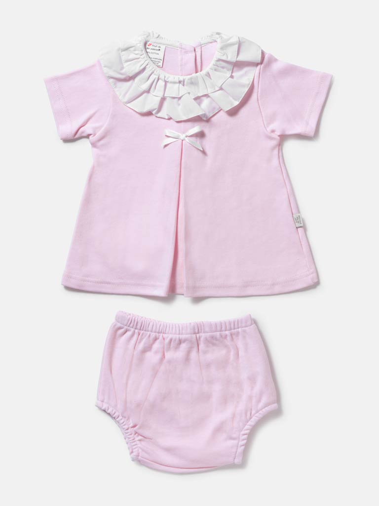 Baby Girl Rosalia Collection 2-Piece Set Spanish Romper - Baby Pink