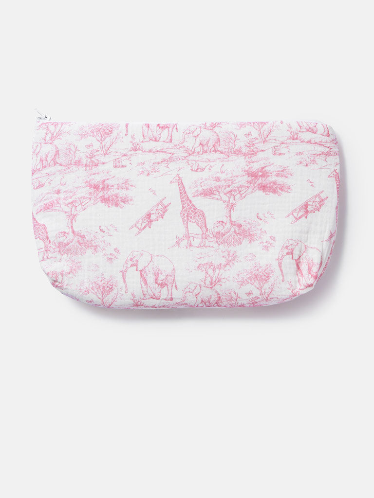 Safari Collection Wash Bag - Baby Pink