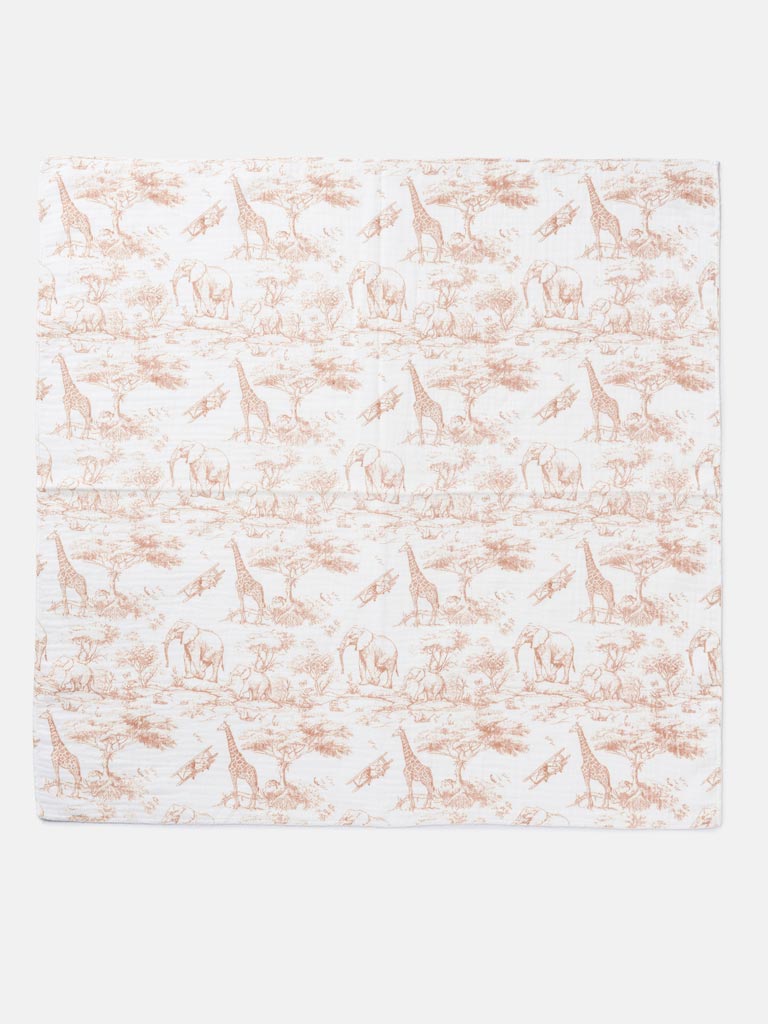 Baby Safari Collection Muslin Square - Beige