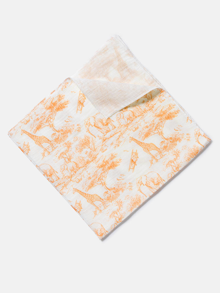 Baby Safari Collection Muslin Square - Orange