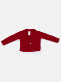 Luxury Baby Girl MEDIUM Bolero with Button - Red