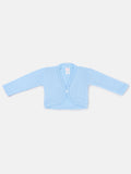 Luxury Baby Girl MEDIUM Bolero with Button - Baby Blue