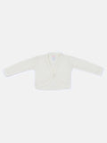 Luxury Baby Girl MEDIUM Bolero with Button - Ivory