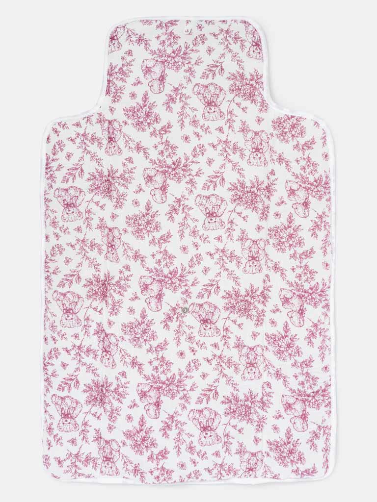 Baby Portable Changing Mat - Teddy Collection - Cherry Red