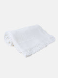Baby Open Dot Knitted Spanish Blanket - White