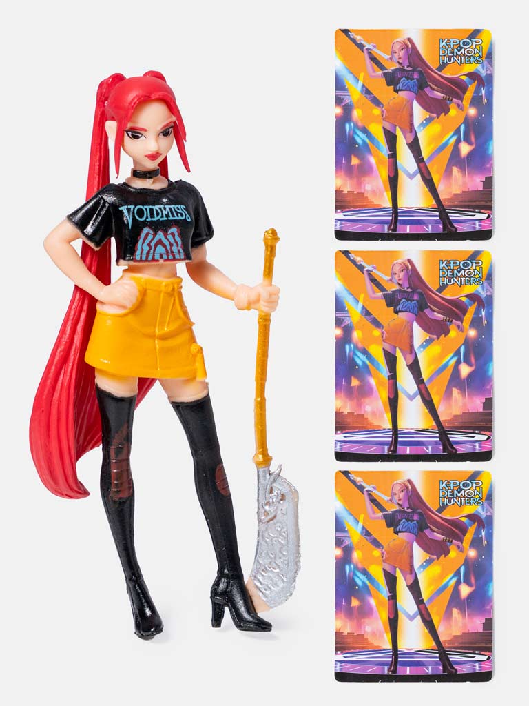 K-POP DEMON HUNTERS Doll + 3 Trading Cards - 5+1 Free Blind Box