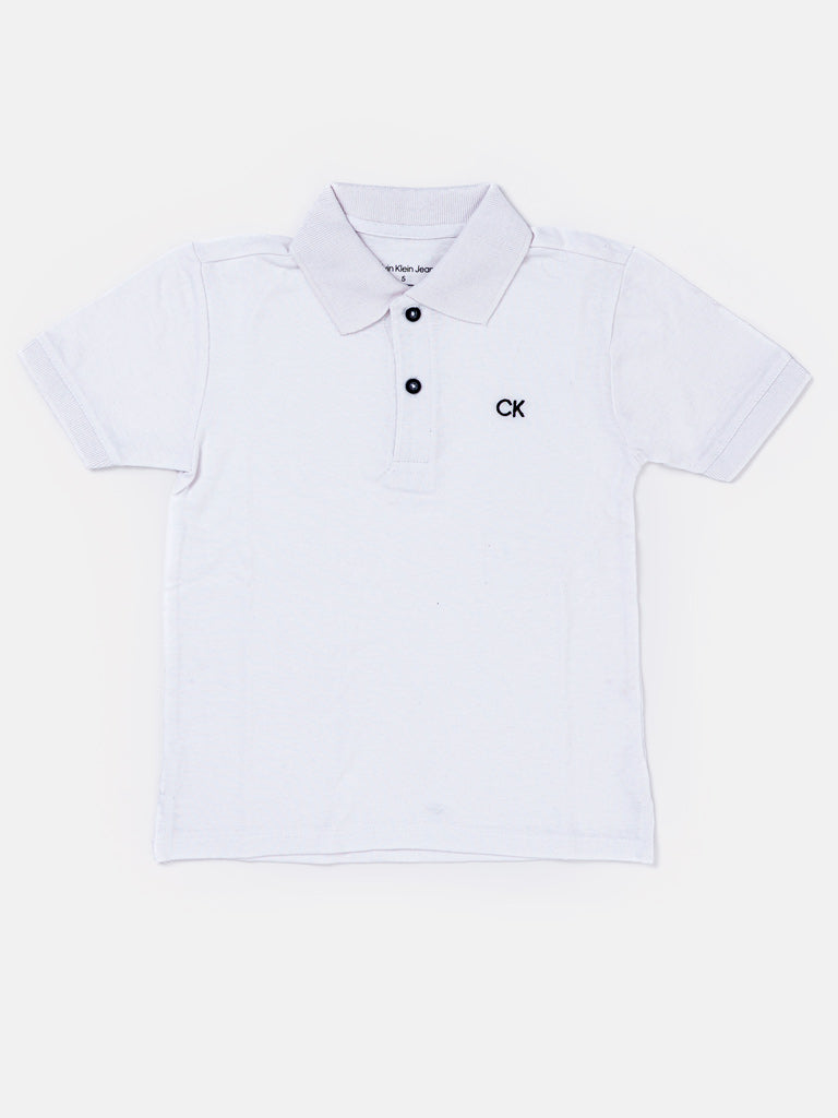 Boys CALVIN KLEIN Polo Shirt – White