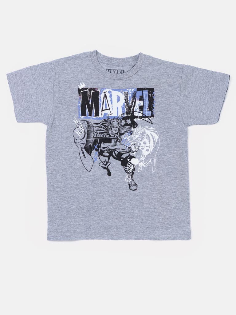 Boys MARVEL "Thor" Print T-Shirt – Gray