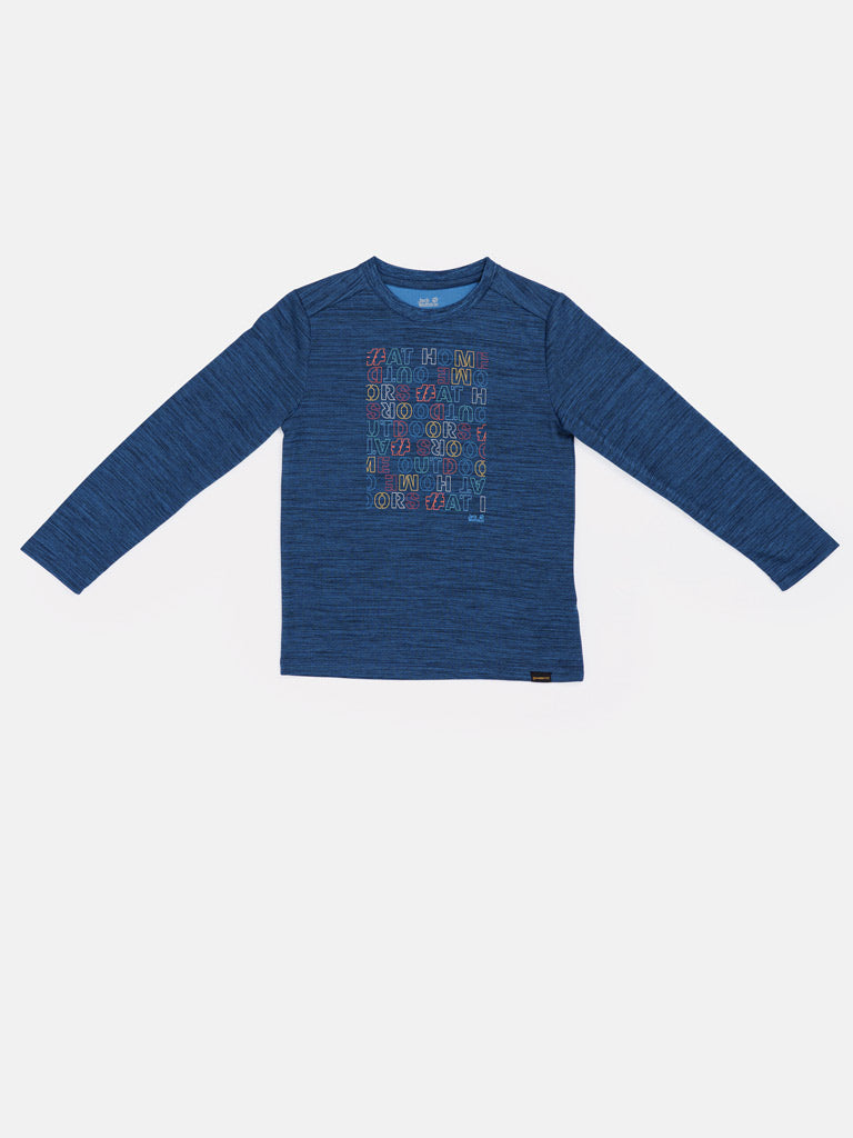 Boys JACK WOLFSKIN Letter Graphic Top – Navy Blue