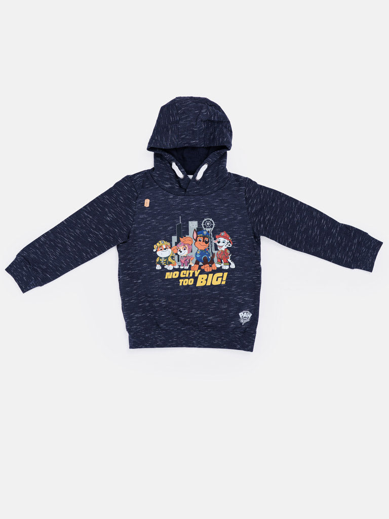 Boys PAW Patrol "No City Too Big!" Hoodie - Navy Blue