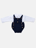 Baby Boy Pablo Collection 2-piece Spanish Knitted Romper Set - Navy Blue