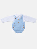 Baby Boy Pablo Collection 2-piece Spanish Knitted Romper Set - Baby Blue