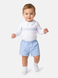 Baby Boy Lucero Collection 2-Piece Smocked Top & Jam Pants Set - Baby Blue