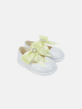 Baypods Girls Diamanté Hard Soled Shoes - White & Yellow