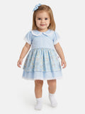 Baby Girl Carousel Spanish Dress - Baby Blue