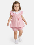 Baby Girl Casandra Collection 2-Piece Romper Set - Pink