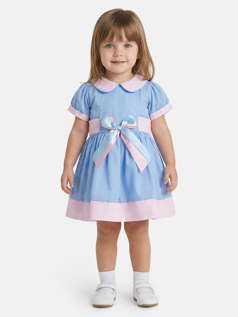 Baby Girl Marisol Spanish Dress - Baby Blue