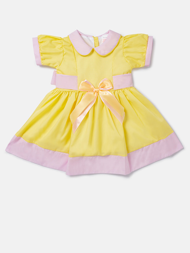 Baby Girl Marisol Spanish Dress - Lemon Yellow
