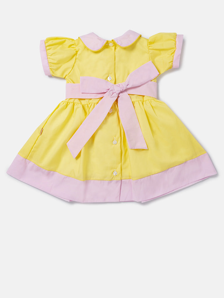 Baby Girl Marisol Spanish Dress - Lemon Yellow