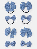 Baby Girl School Hair 8-Piece Bobble & Clip Set - Navy Blue