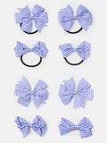Baby Girl School Hair 8-Piece Bobble & Clip Set - Purple