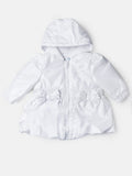 Baby Girl Puffer Hooded MINTINI Jacket - White