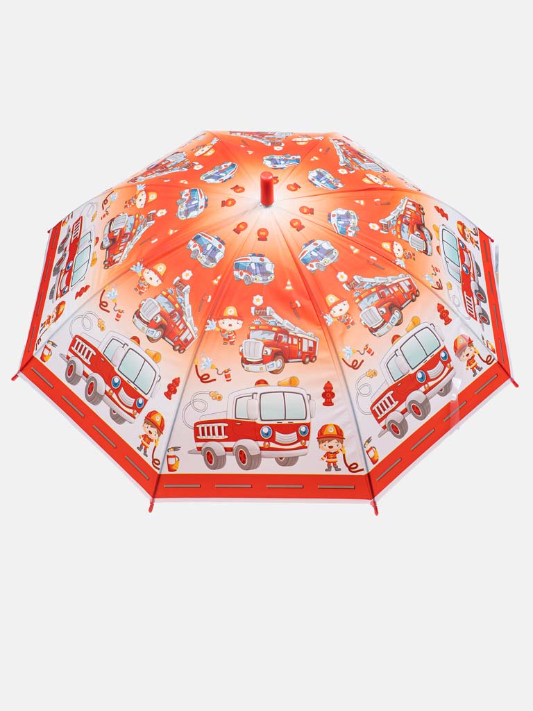 "Fire Truck & Firefighter" Kids' Umbrella with Whistle