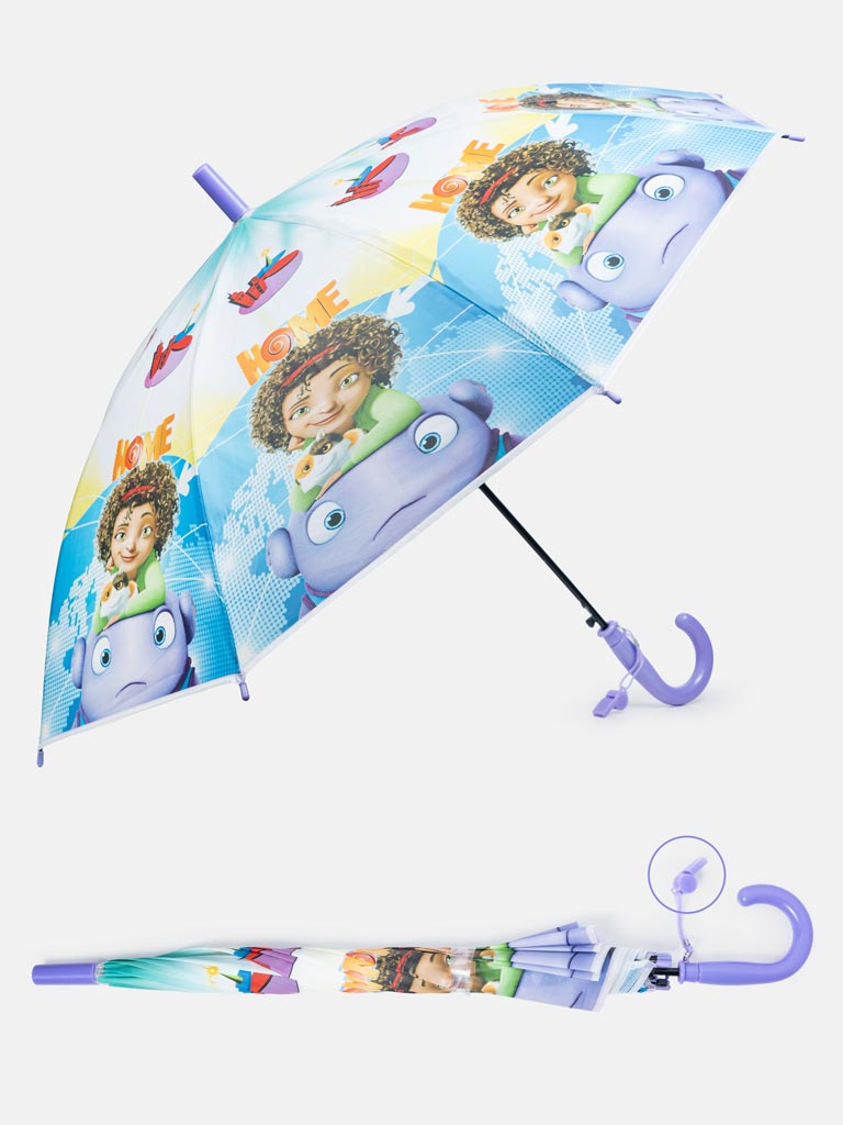 "HOME" Cartoon Kids' Umbrella with Whistle