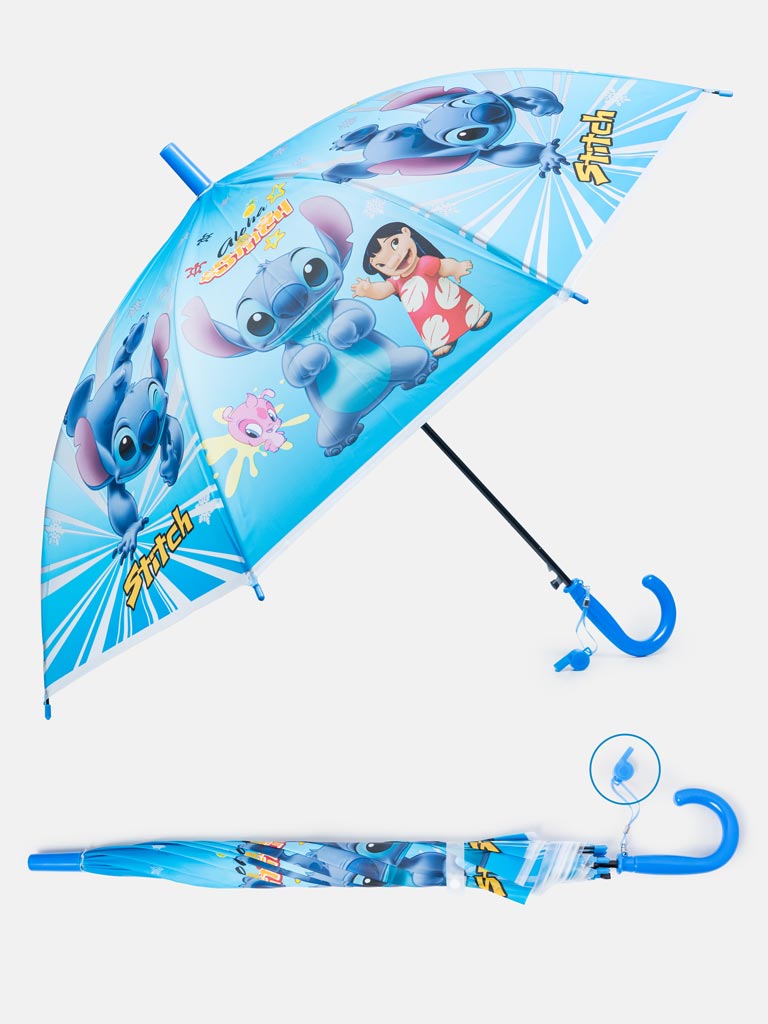 "Stitch" Cartoon Kids' Umbrella with Whistle