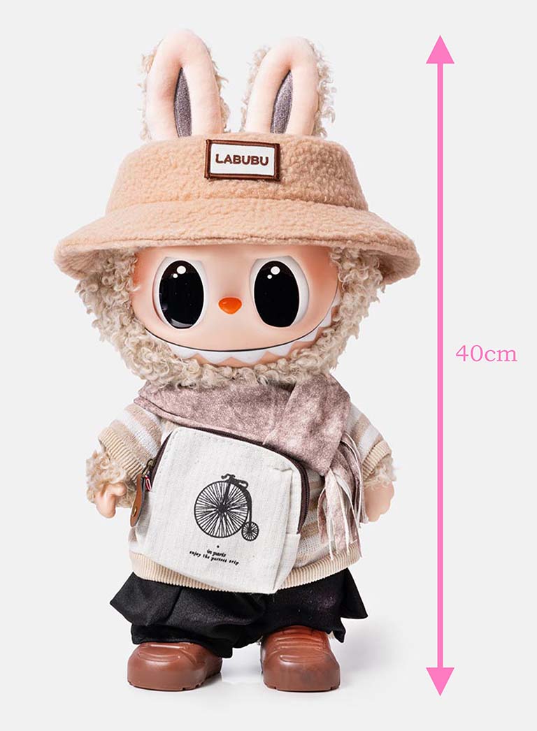 LABUBU Vinyl Face Plush Doll + Card (40cm) - DRESS BE LATTE - Unofficial item
