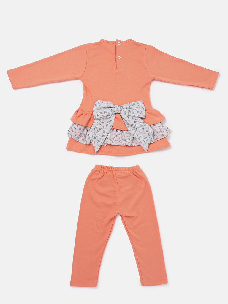Baby Girl Top & Leggings Set - Carousel Collection - Orange