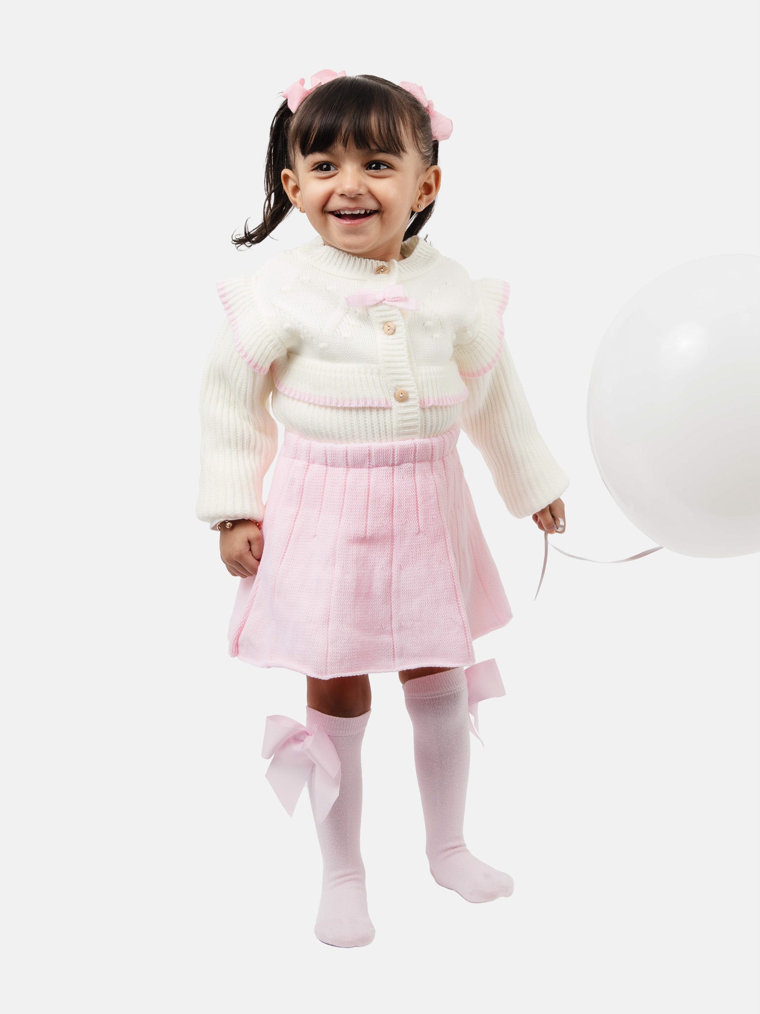 Baby Girl Arissa Collection 2-piece Spanish Knitted Set - Pink