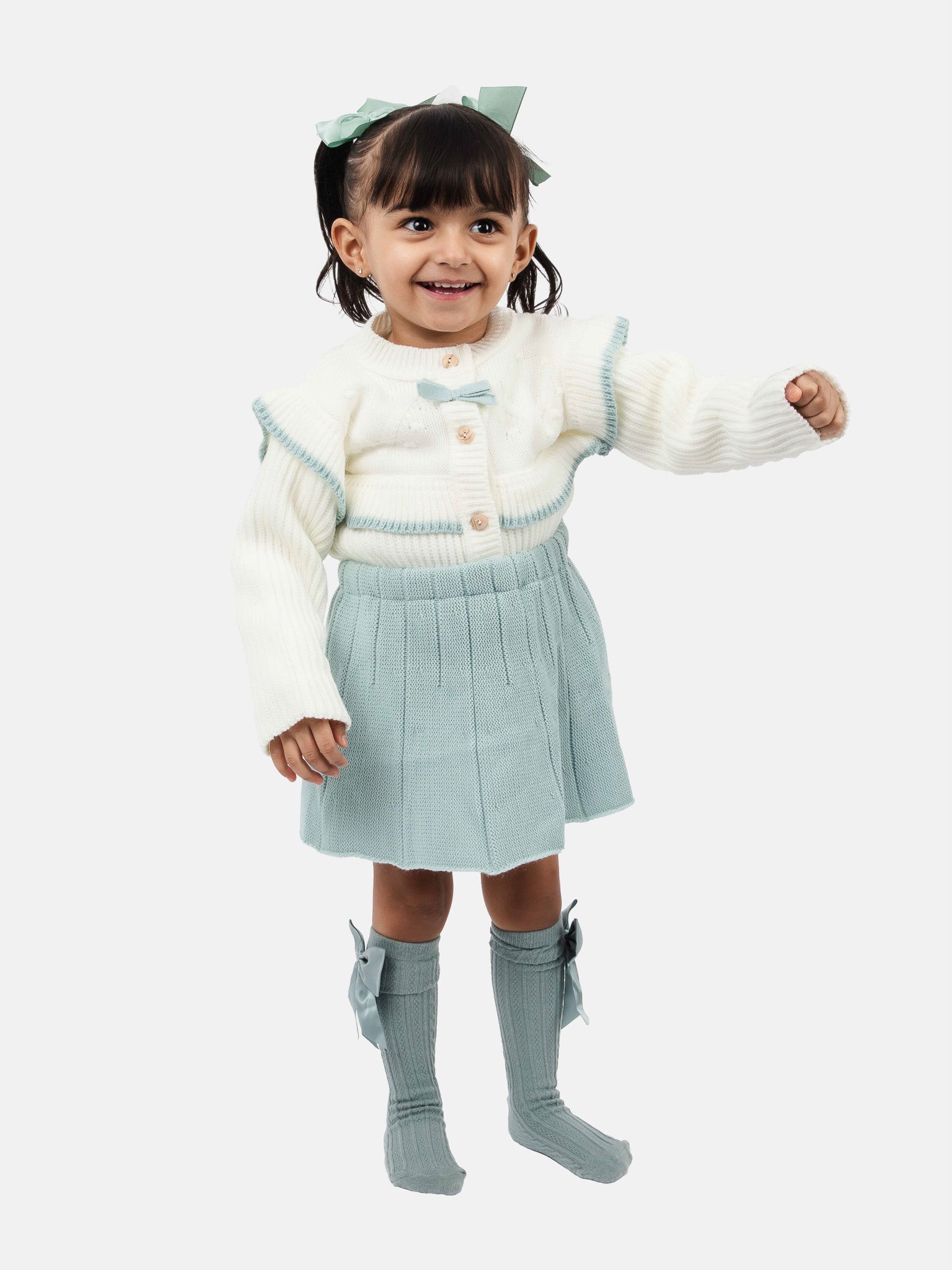 Baby Girl Arissa Collection 2-piece Spanish Knitted Set - Mint