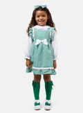 Baby Girl 5-Piece School Uniform Set - Green