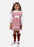 Baby Girl 5-Piece School Uniform Set - Cherry
