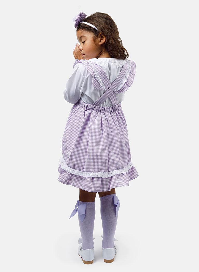 Baby Girl 5-Piece School Uniform Set - Purple