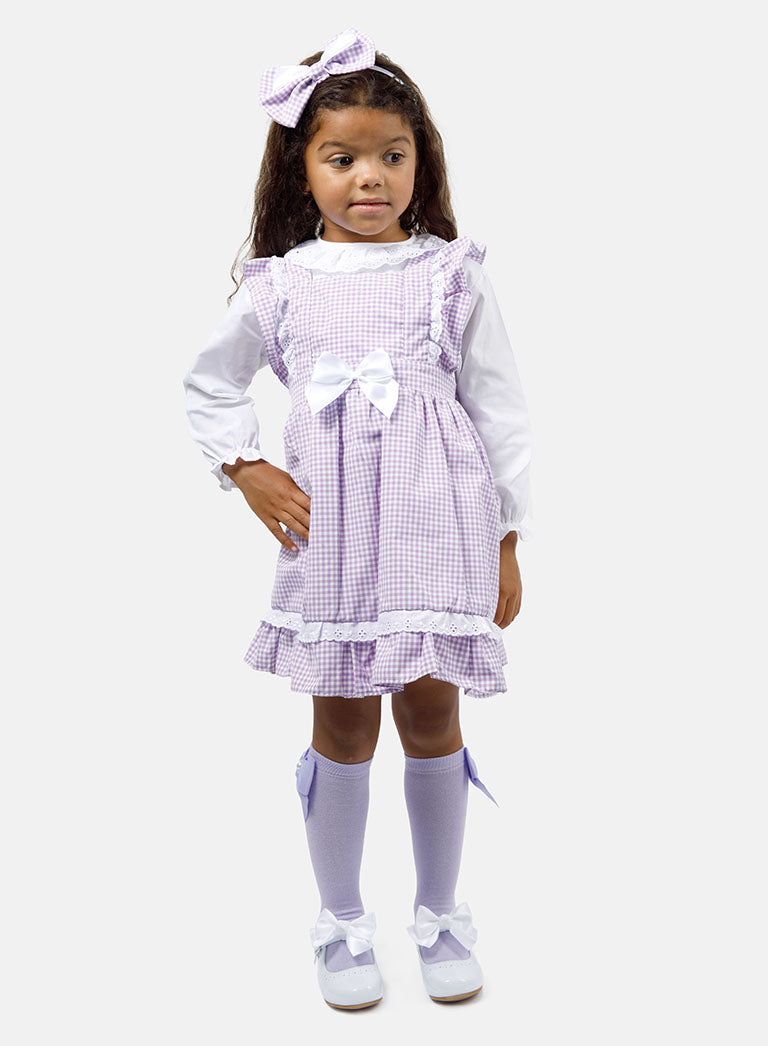 Baby Girl 5-Piece School Uniform Set - Purple