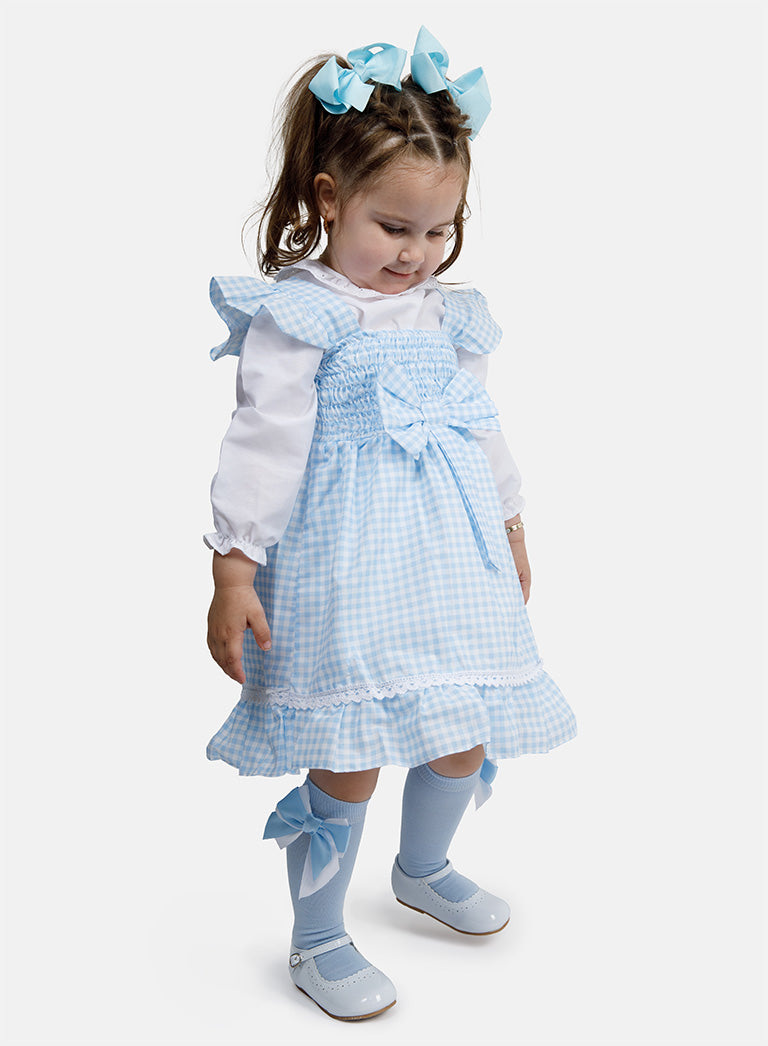 Baby Girl 2-Piece School Uniform Set - Baby Blue