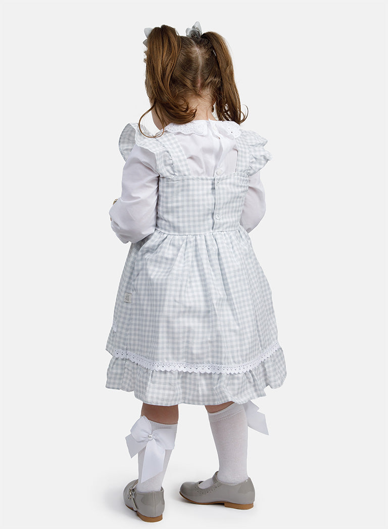 Baby Girl 2-Piece School Uniform Set - Grey