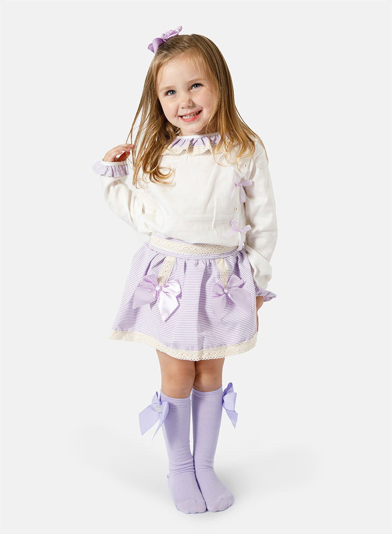 Baby Girl Rafaela Collection 2-piece Romper Set - Purple