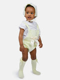 Baby Girl Renata Collection 3-piece Spanish Romper Set - Lemon Yellow